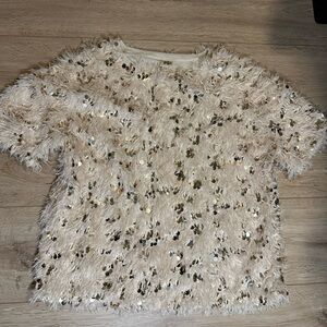 Ivy Jane Cream Sequin Top